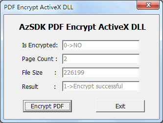 Windows 7 AzSDK PDF Encrypt ActiveX DLL 4.20 full